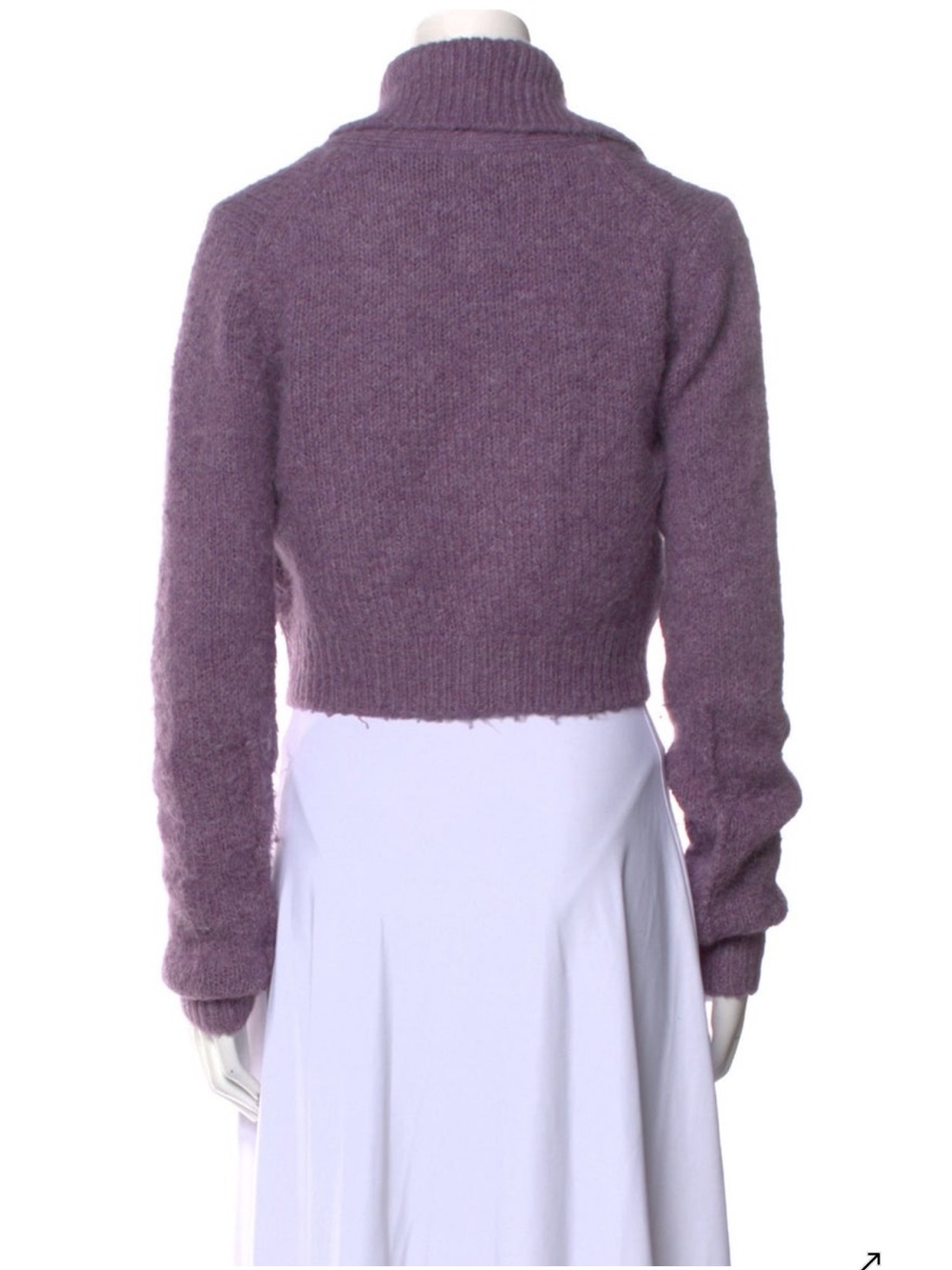Pistola Cropped Lavender Button-Up Cardigan - Picture 3 of 3